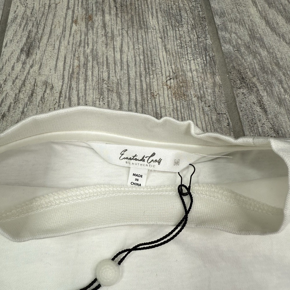Eastside Golf Shirt Womens White Cropped NWT Crop Top‎ Golfing Gym Embroidered M - Picture 3 of 10